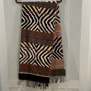 NWOT!  Neiman Marcus Zebra/Geometric Print Scarf